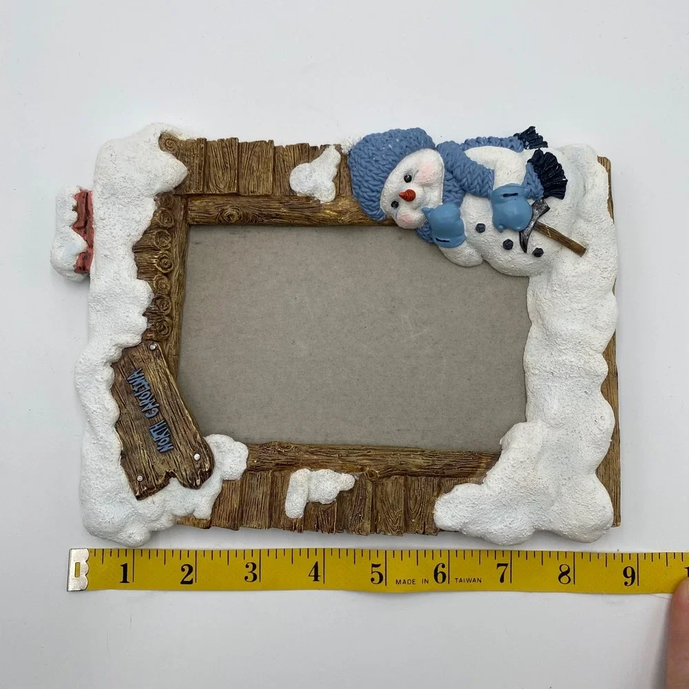Ridgewood North Carolina‎ Snowman Christmas Resin Picture Frame Winter 4x6 Photo
